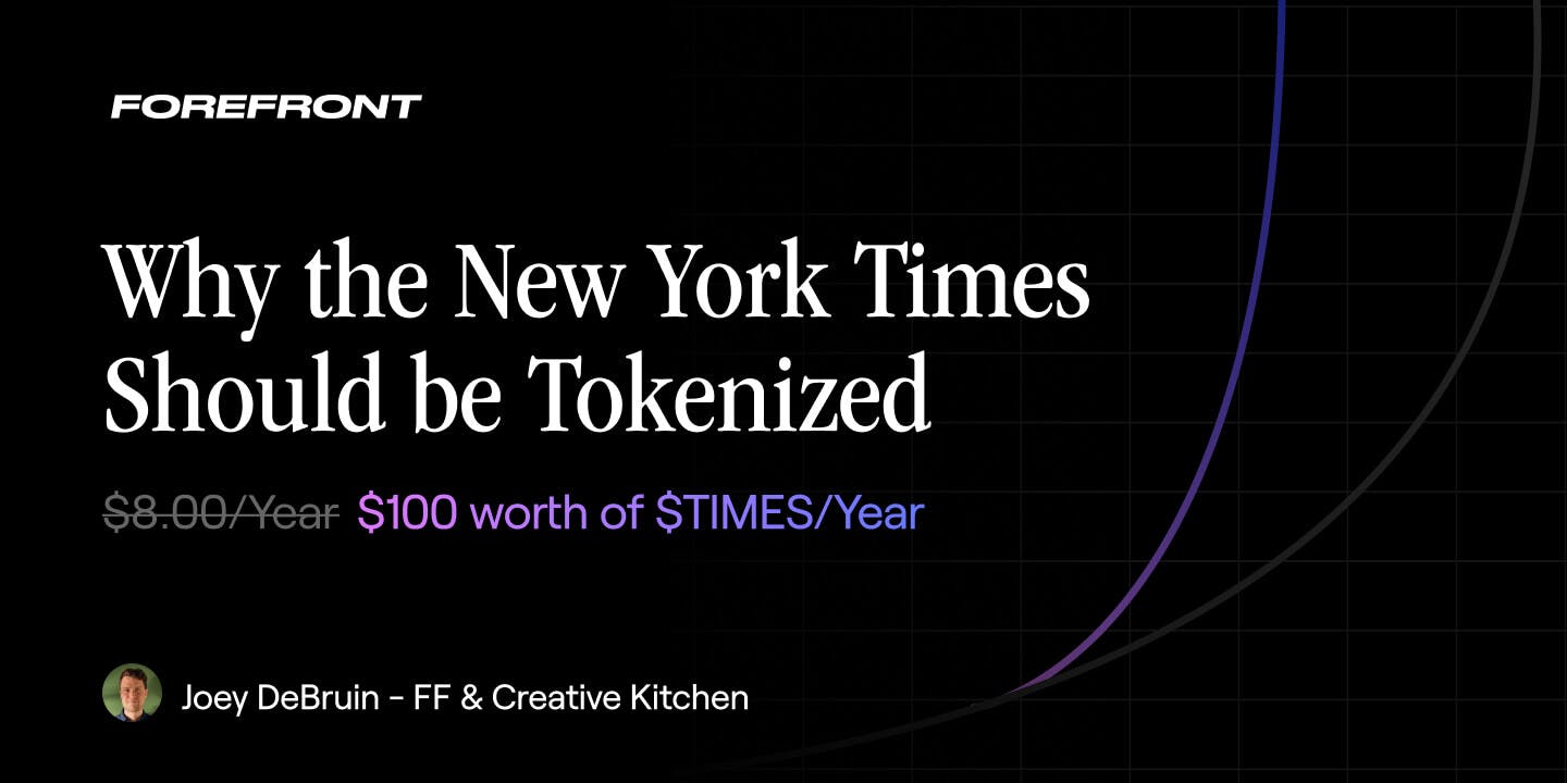 Thumbnail of Why the New York Times Should be Tokenized
