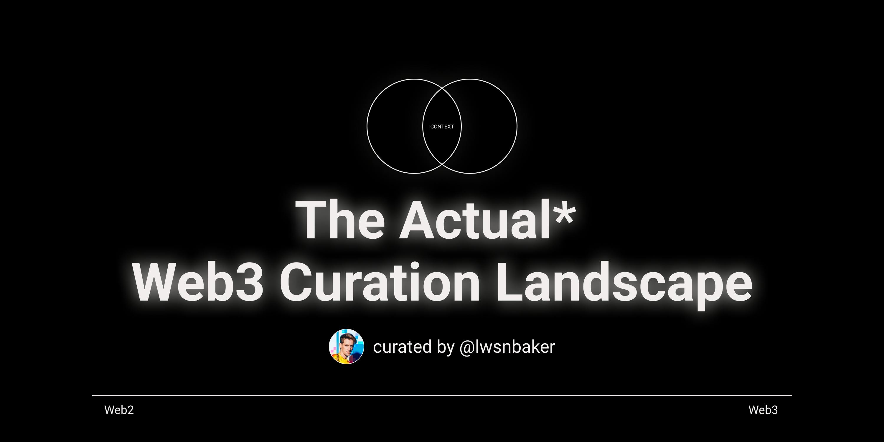 Thumbnail of The Actual* Web3 Curation Landscape